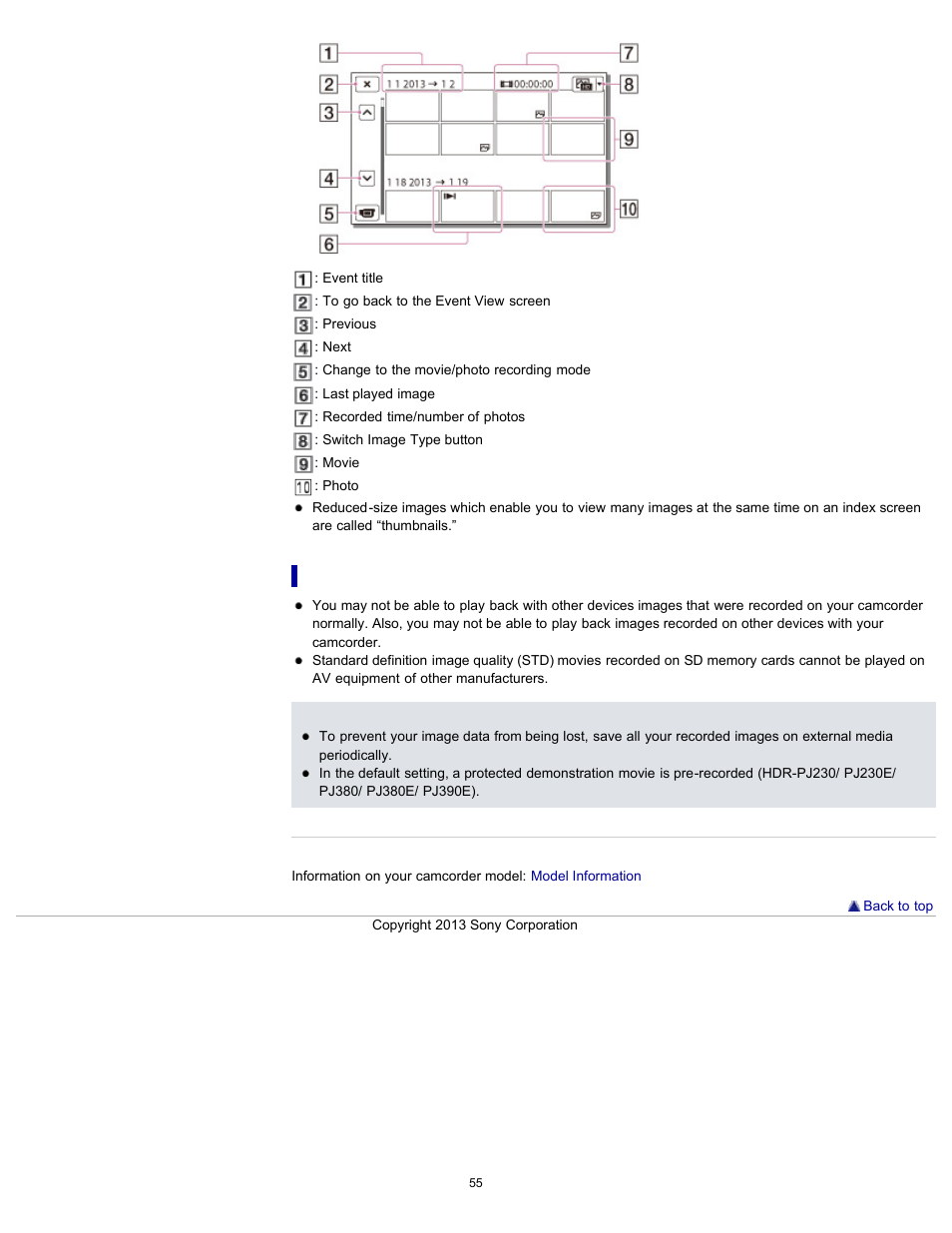 Sony HDR-CX290 User Manual | Page 62 / 213