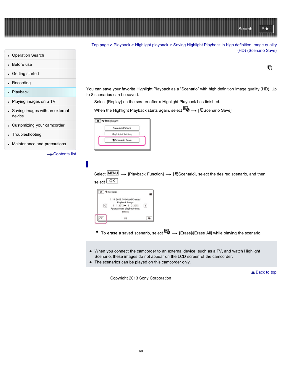 Handycam" user guide | Sony HDR-CX290 User Manual | Page 67 / 213