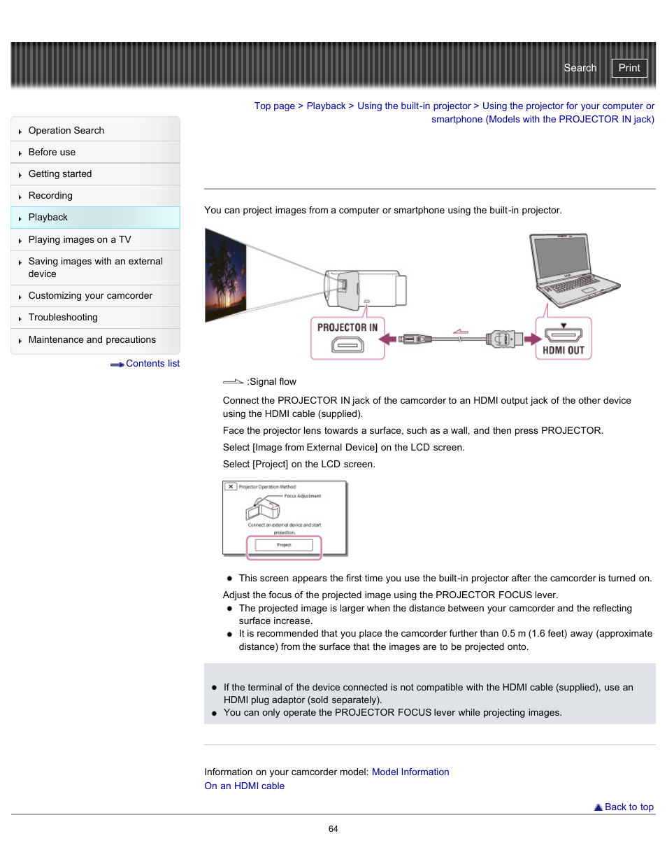 Jack), Handycam" user guide | Sony HDR-CX290 User Manual | Page 71 / 213