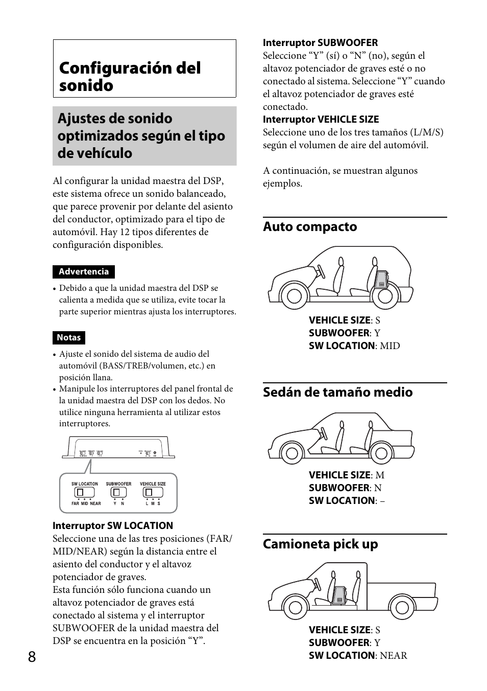 Configuración del sonido | Sony XDP-MU110 User Manual | Page 28 / 44