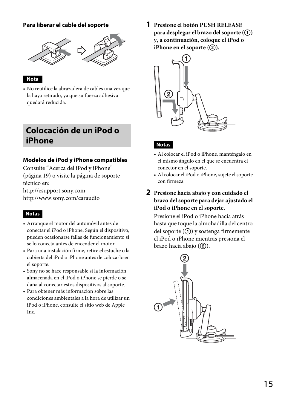 Colocación de un ipod o iphone | Sony XDP-MU110 User Manual | Page 35 / 44