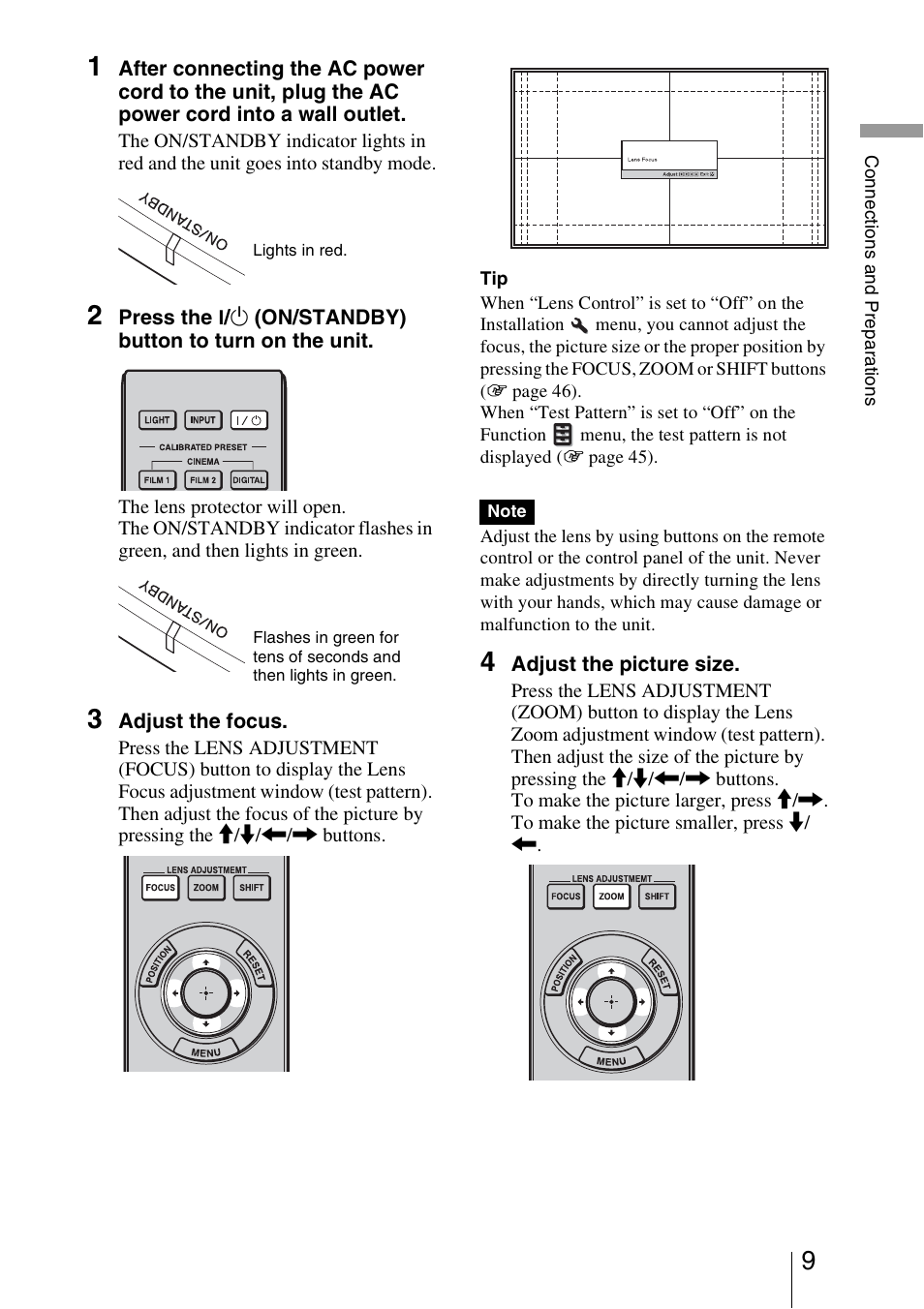 Sony VPL-VW1100ES User Manual | Page 9 / 87