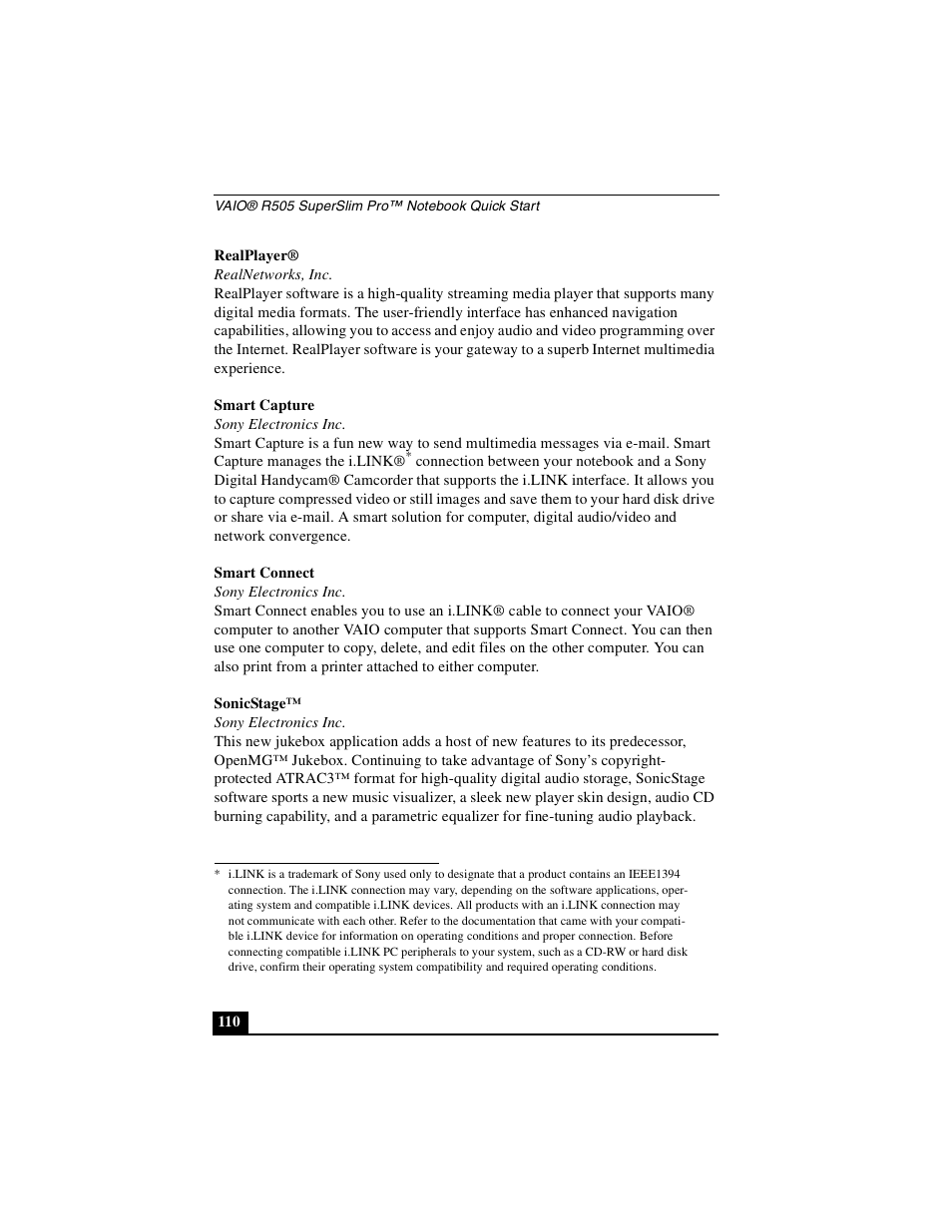 Sony PCG-R505DSK User Manual | Page 110 / 229