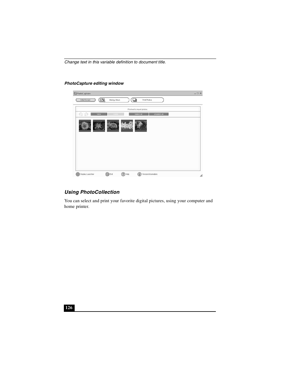 Using photocollection | Sony PCG-R505DSK User Manual | Page 126 / 229