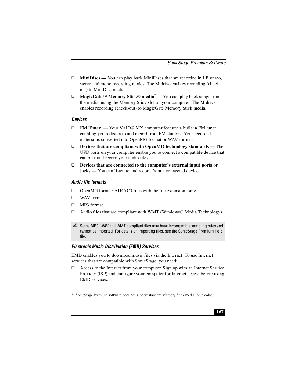 Sony PCG-R505DSK User Manual | Page 167 / 229