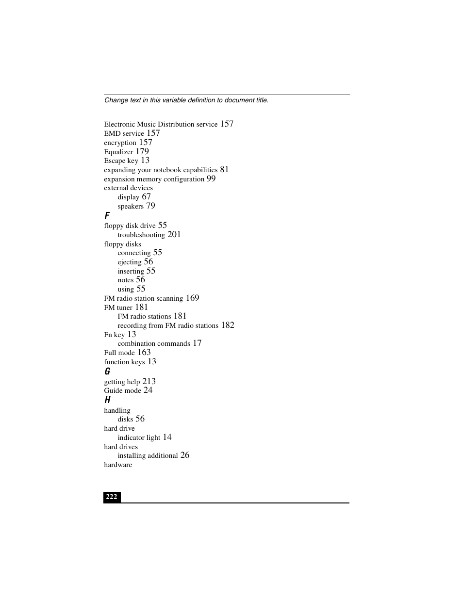 Sony PCG-R505DSK User Manual | Page 222 / 229