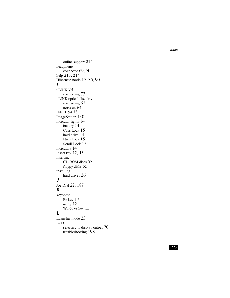 Sony PCG-R505DSK User Manual | Page 223 / 229