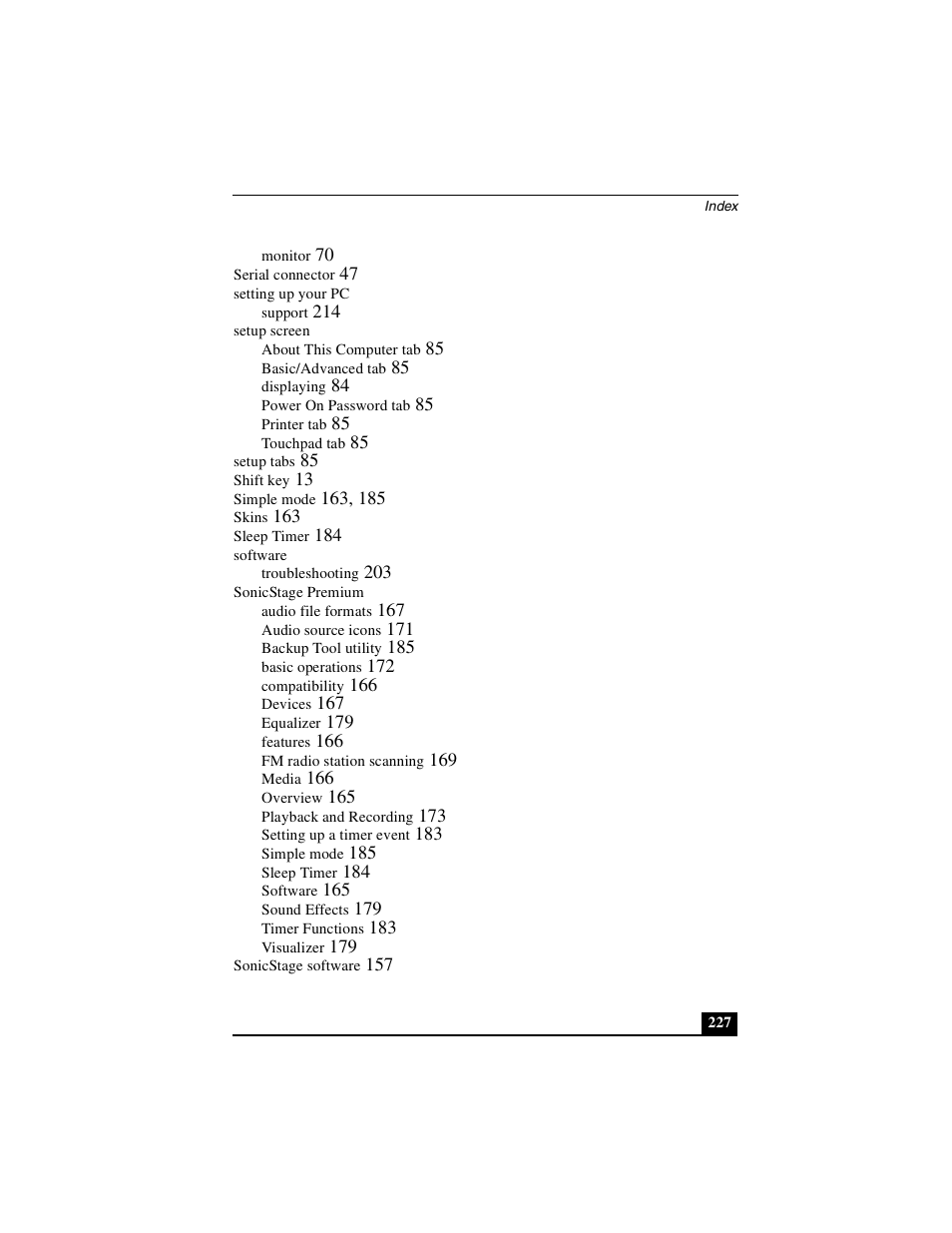 Sony PCG-R505DSK User Manual | Page 227 / 229