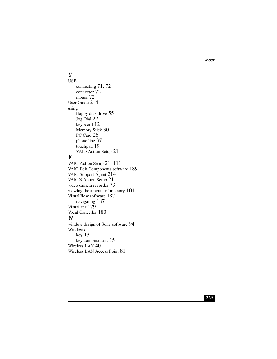 Sony PCG-R505DSK User Manual | Page 229 / 229