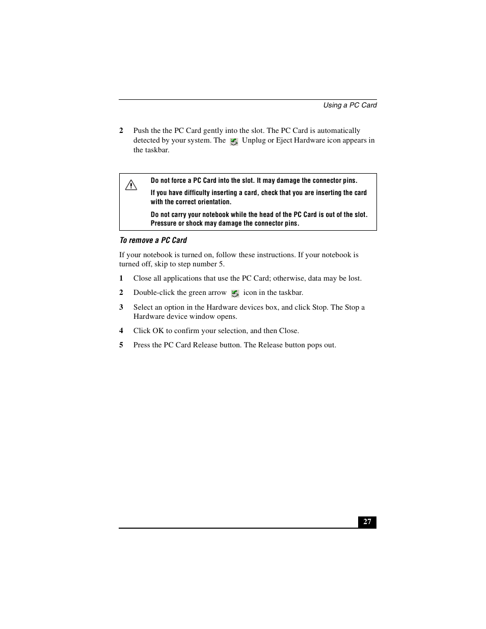 Sony PCG-R505DSK User Manual | Page 27 / 229