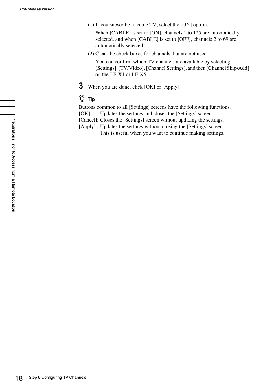 Sony LF-X1 User Manual | Page 18 / 40