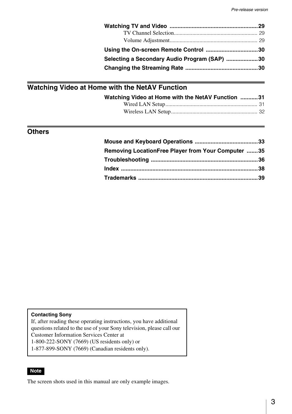 Watching video at home with the netav function, Others | Sony LF-X1 User Manual | Page 3 / 40