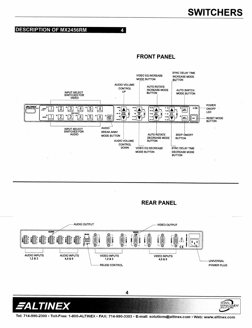 Altinex MX2456RM User Manual | Page 5 / 14
