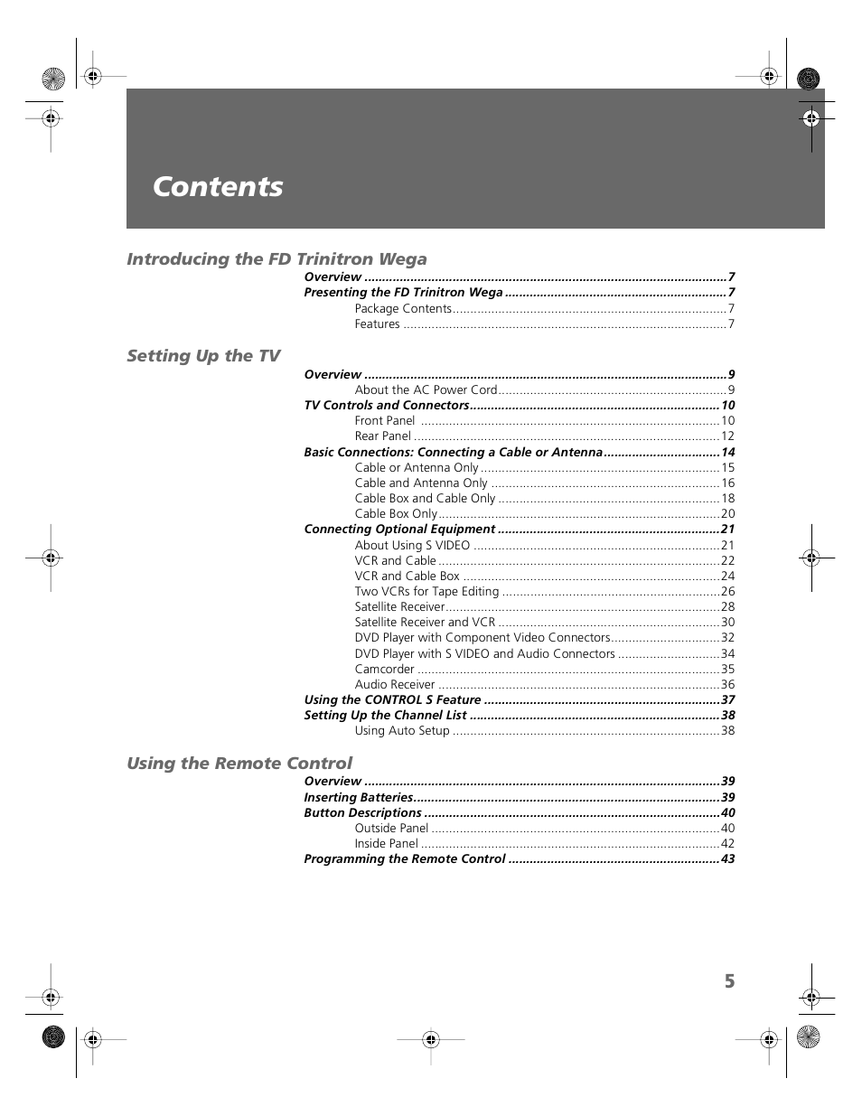 Sony KV-36HS510 User Manual | Page 6 / 90