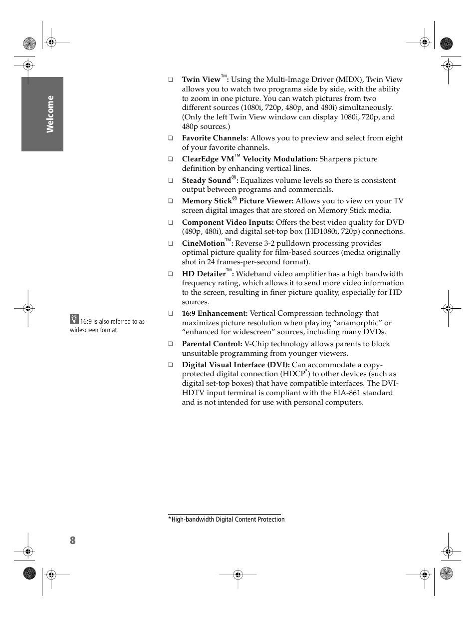 Sony KV-36HS510 User Manual | Page 9 / 90
