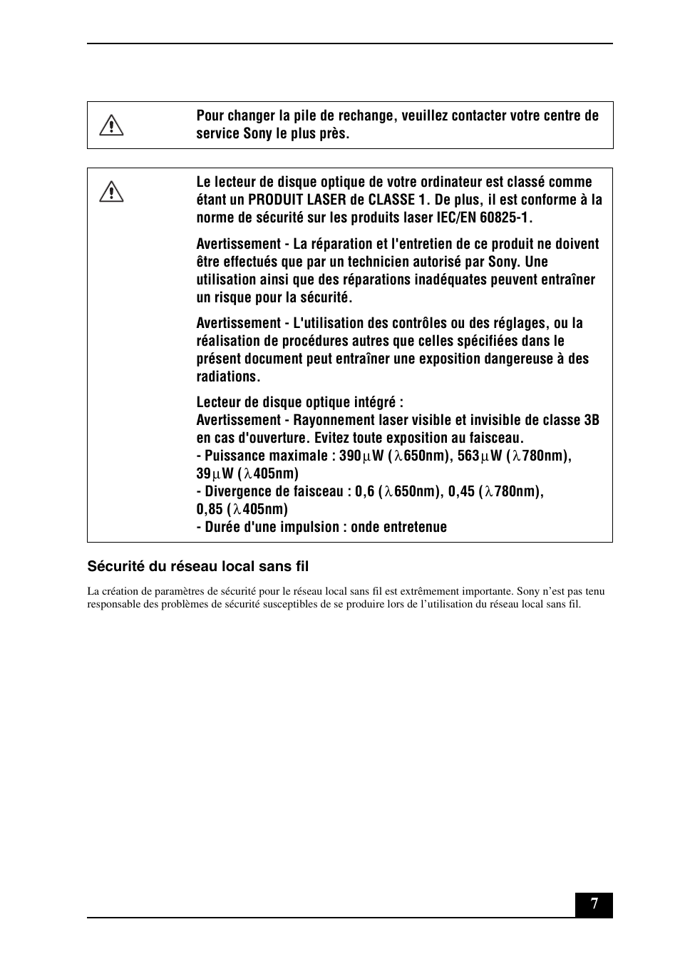 Sony VGC-JS430F User Manual | Page 7 / 16