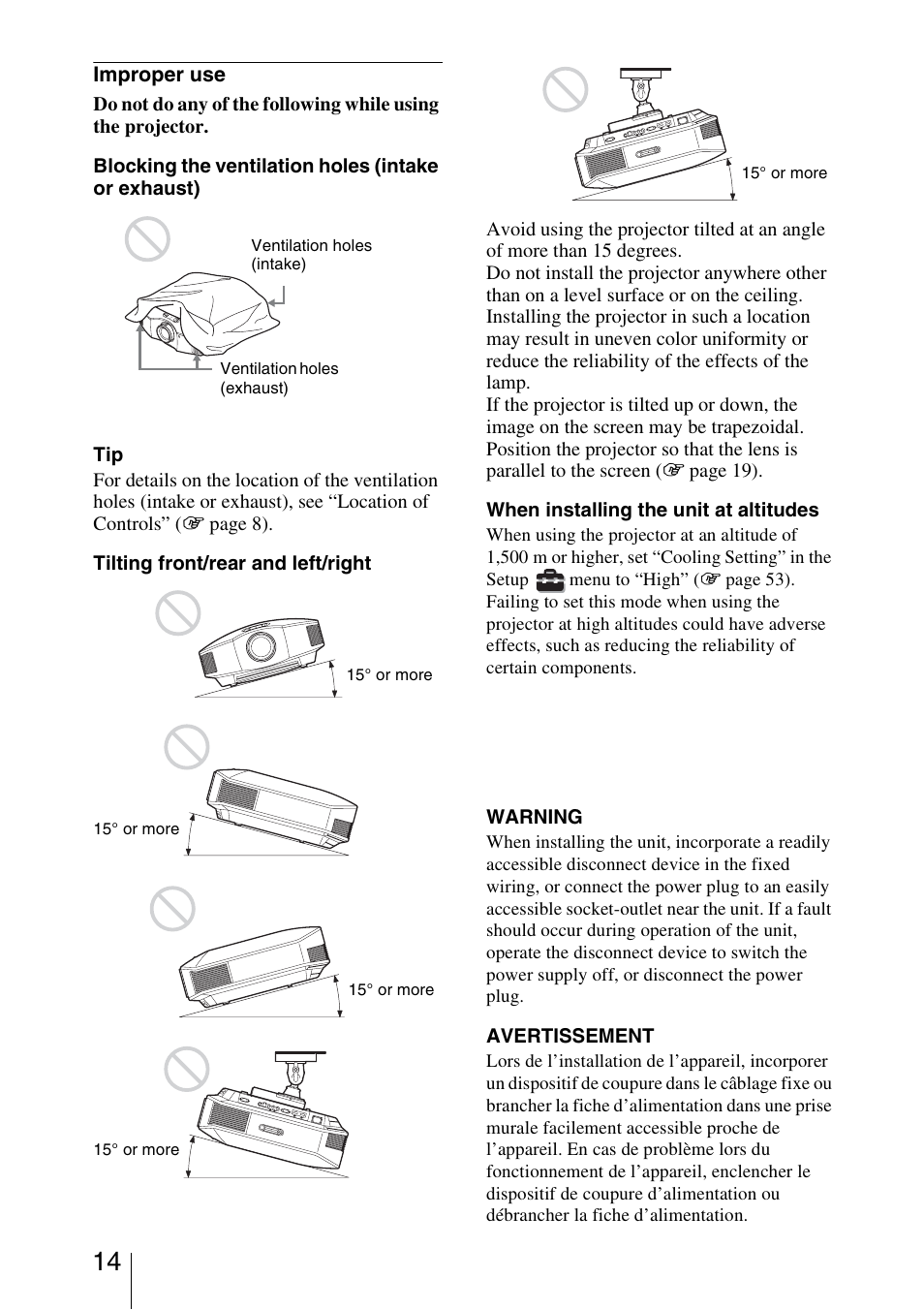 Sony VPL-HW30ES User Manual | Page 14 / 91