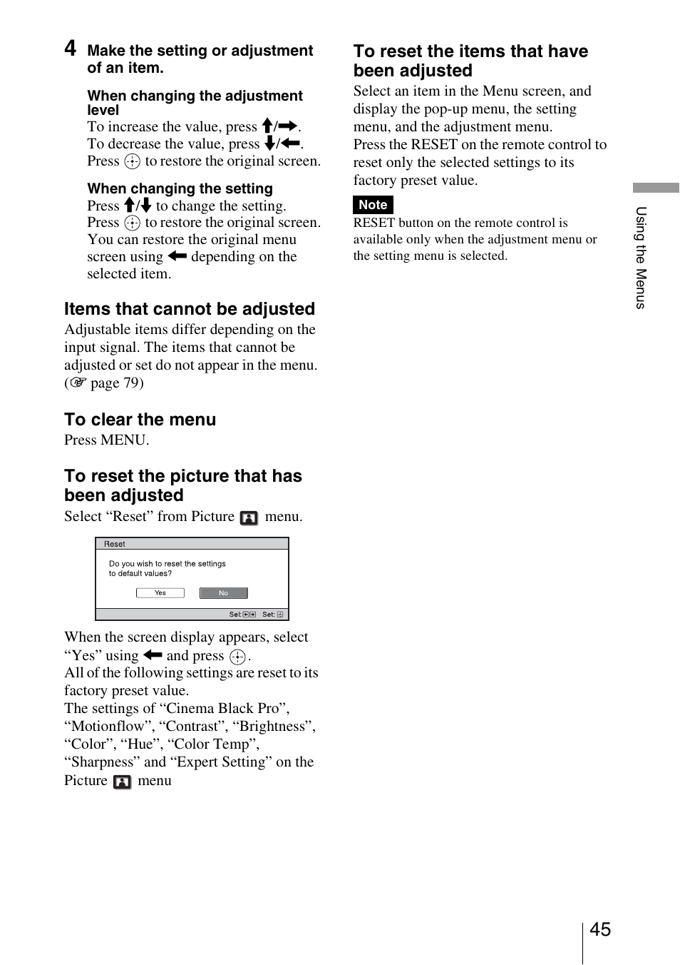 Sony VPL-HW30ES User Manual | Page 45 / 91