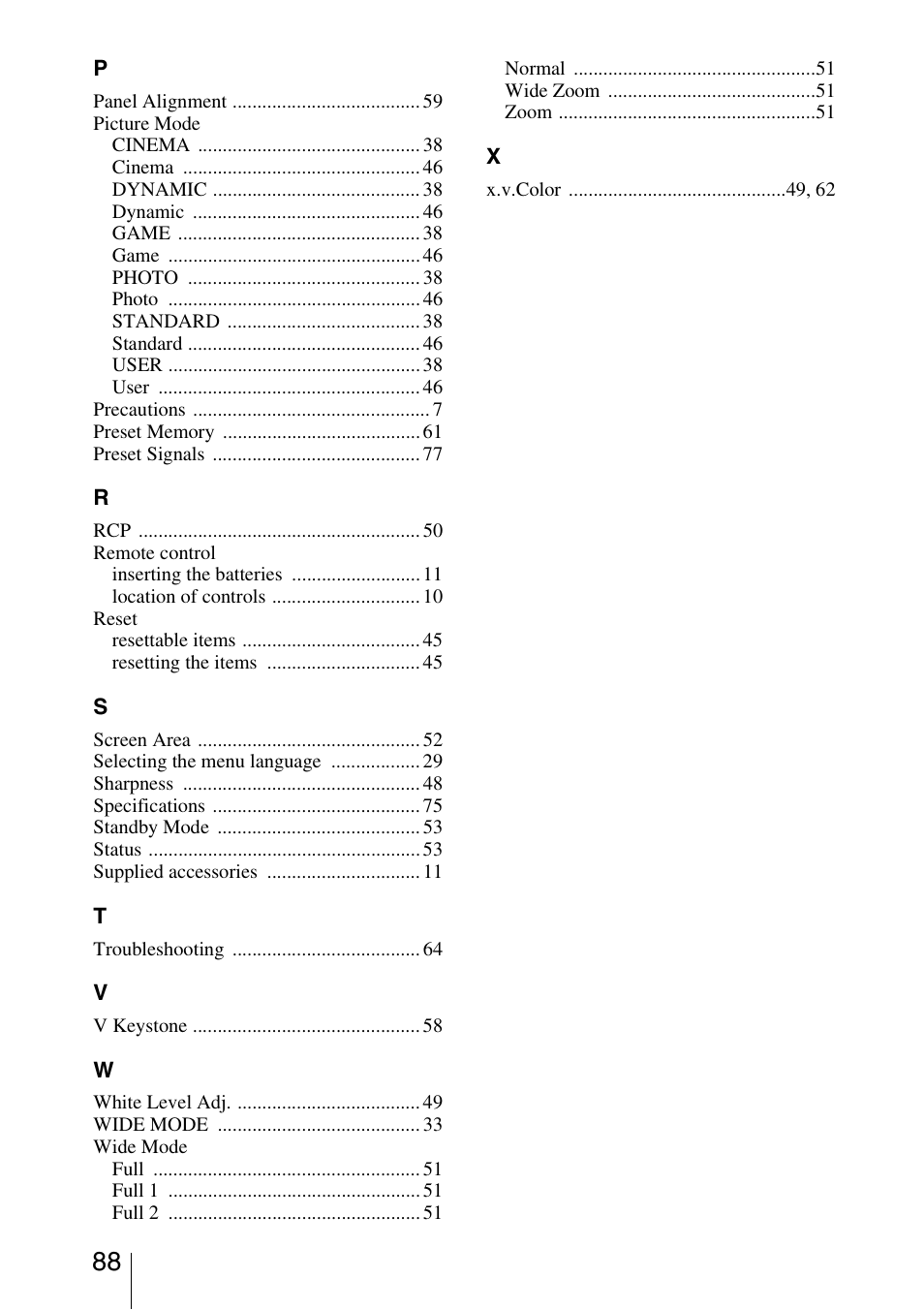 Sony VPL-HW30ES User Manual | Page 88 / 91