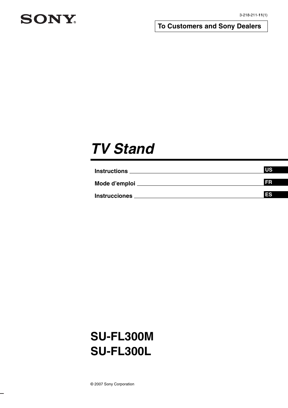 Sony SU-FL300M User Manual | 36 pages