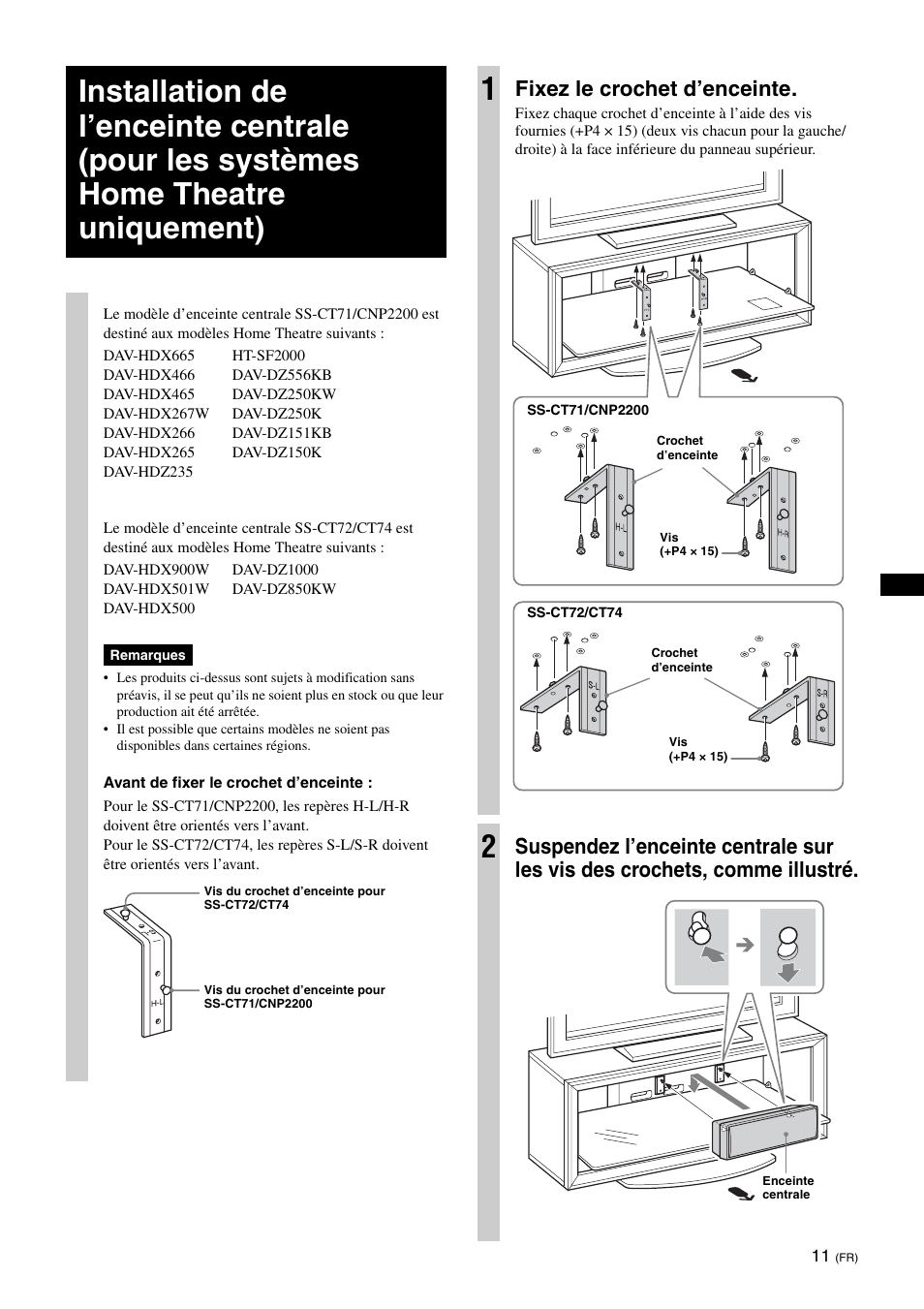 Fixez le crochet d’enceinte | Sony SU-FL300M User Manual | Page 21 / 36