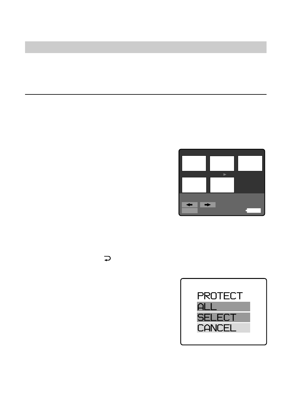 Protect all select cancel, Para cancelar la protección de una imagen | Sony MVC-FD51 User Manual | Page 113 / 134