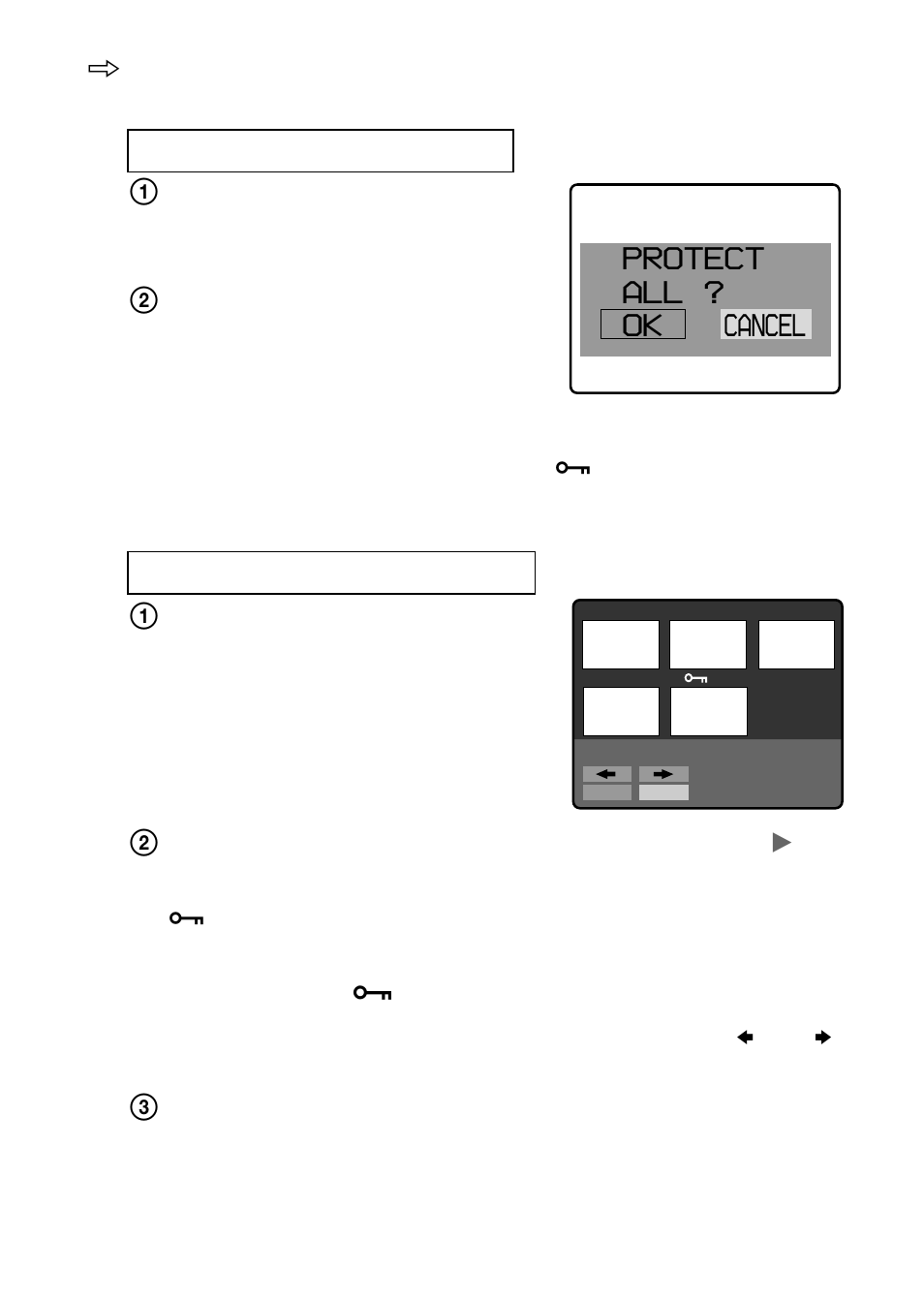 Protect all ? ok cancel | Sony MVC-FD51 User Manual | Page 26 / 134