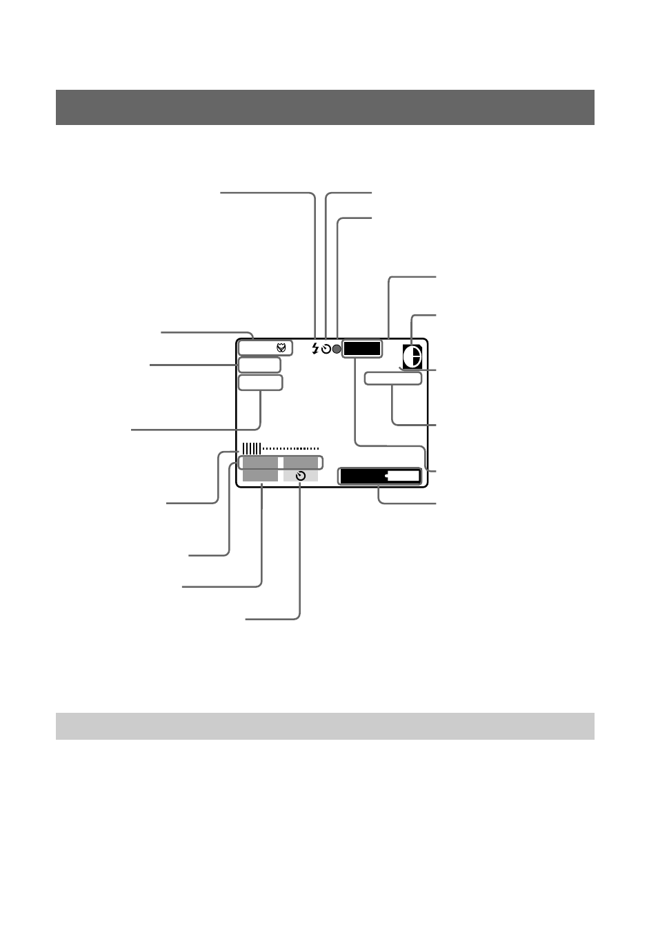 Les indicateurs pendant l’enregistrement, Pour éteindre les indicateurs, Appuyez sur display | Sony MVC-FD51 User Manual | Page 63 / 134