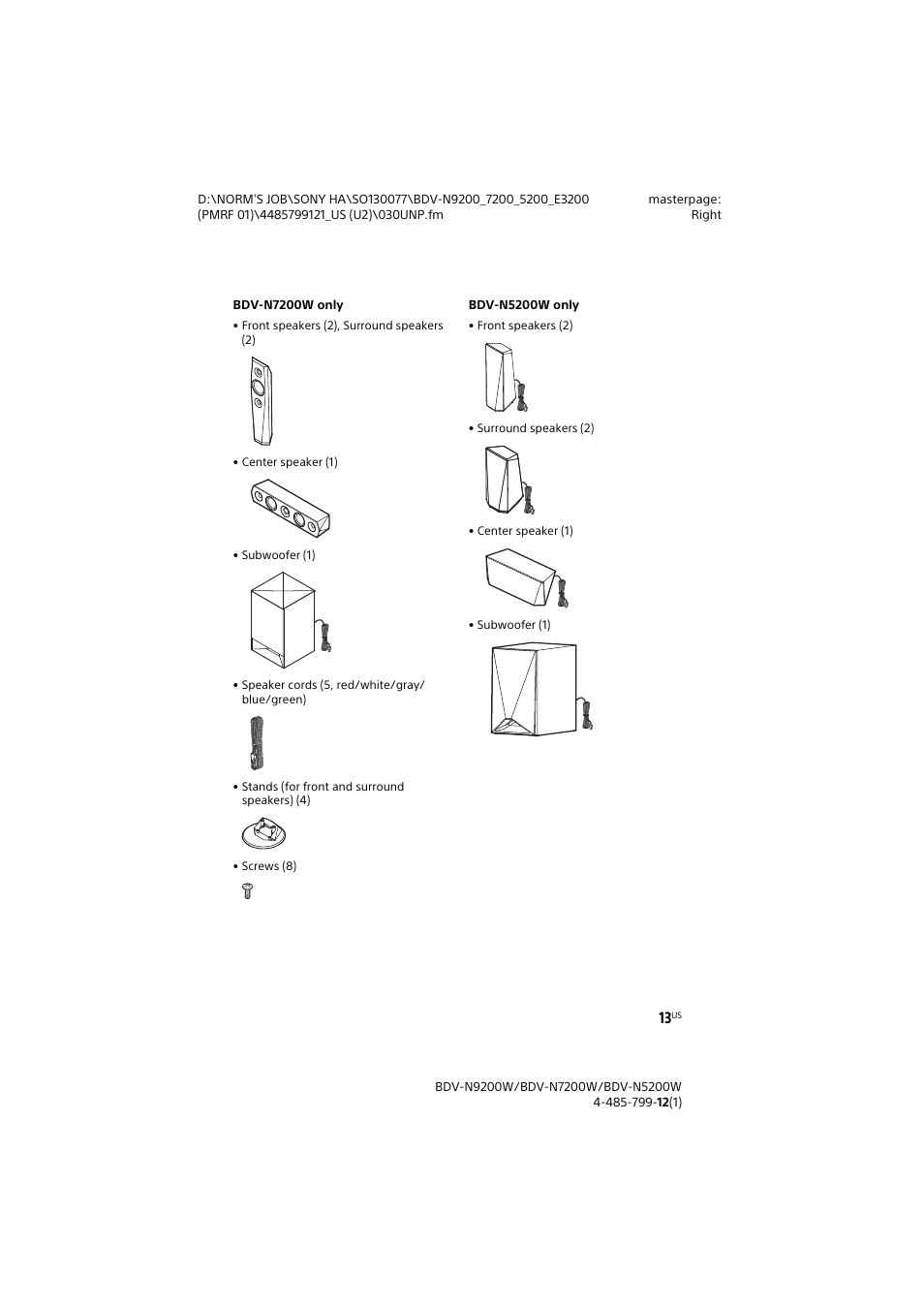 Sony BDV-N7200W User Manual | Page 13 / 84