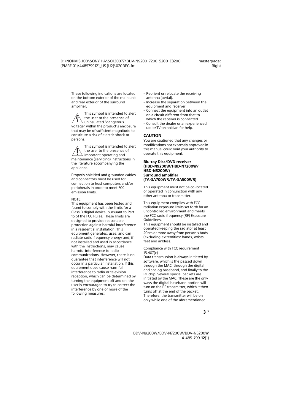 Sony BDV-N7200W User Manual | Page 3 / 84