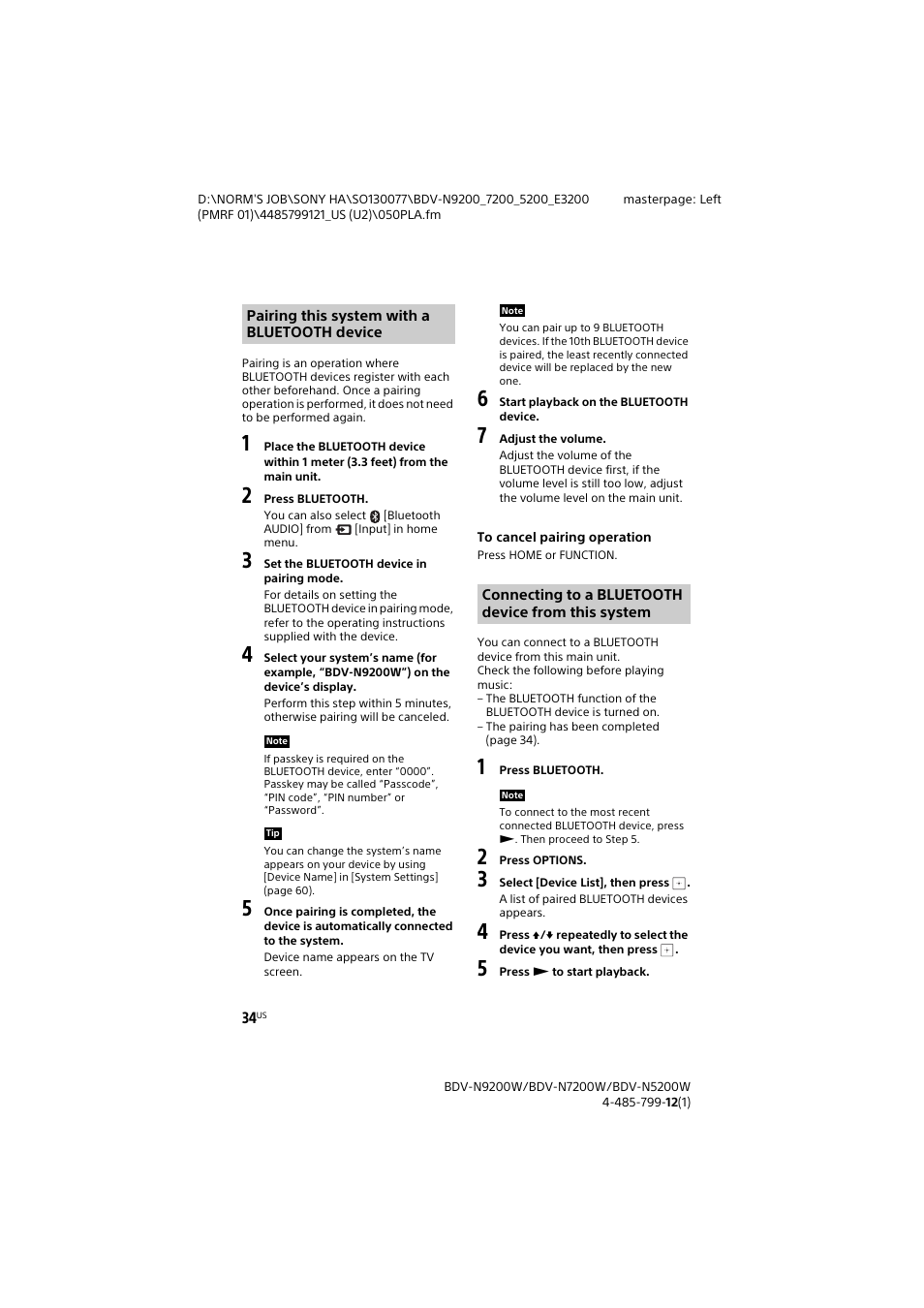 Sony BDV-N7200W User Manual | Page 34 / 84