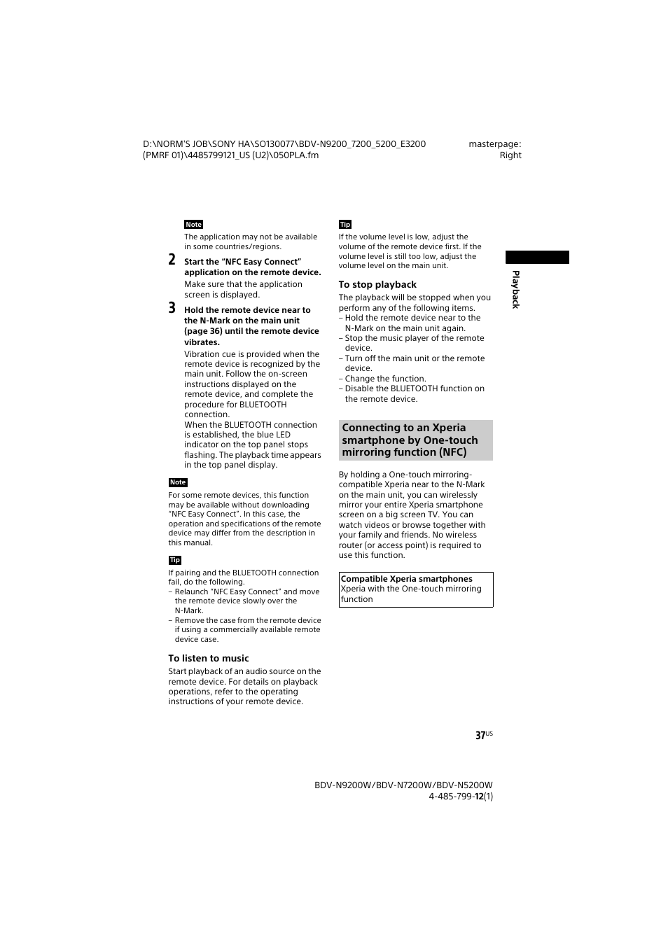 Sony BDV-N7200W User Manual | Page 37 / 84