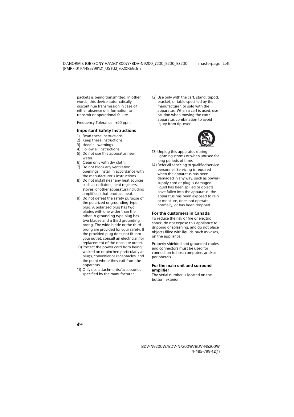 Sony BDV-N7200W User Manual | Page 4 / 84