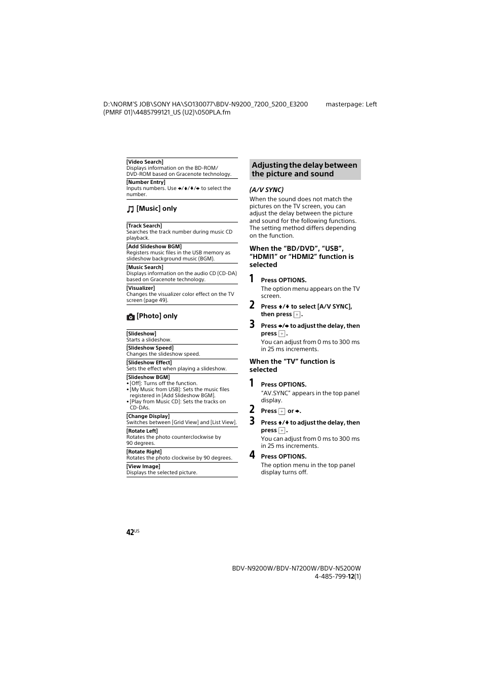 Sony BDV-N7200W User Manual | Page 42 / 84
