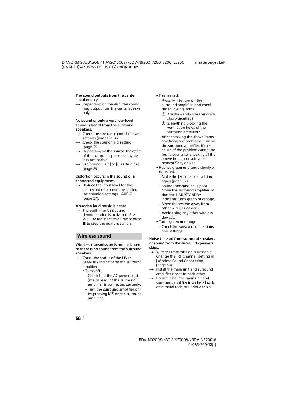 Sony BDV-N7200W User Manual | Page 68 / 84
