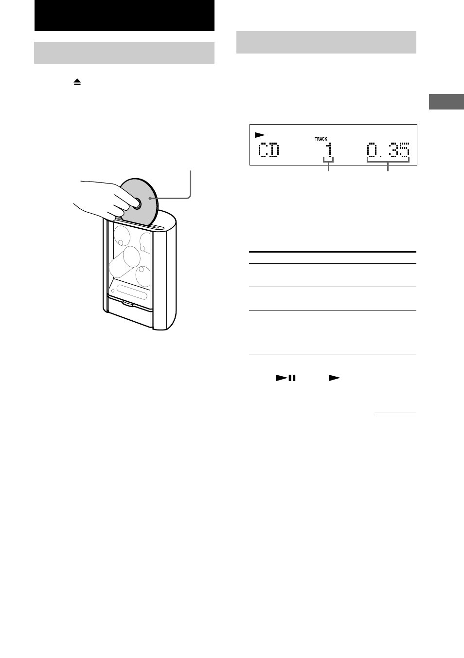 Loading a cd, Playing a cd, Normal play/shuffle play/repeat play | Sony HCD-EX5 User Manual | Page 9 / 28