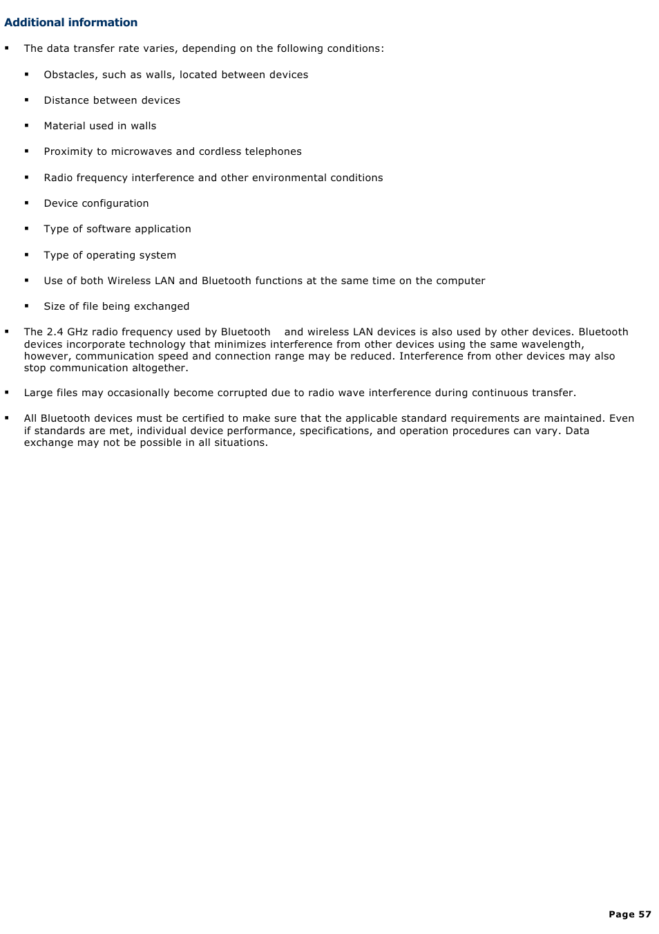 Additional information | Sony PCG-Z1VAP User Manual | Page 57 / 170
