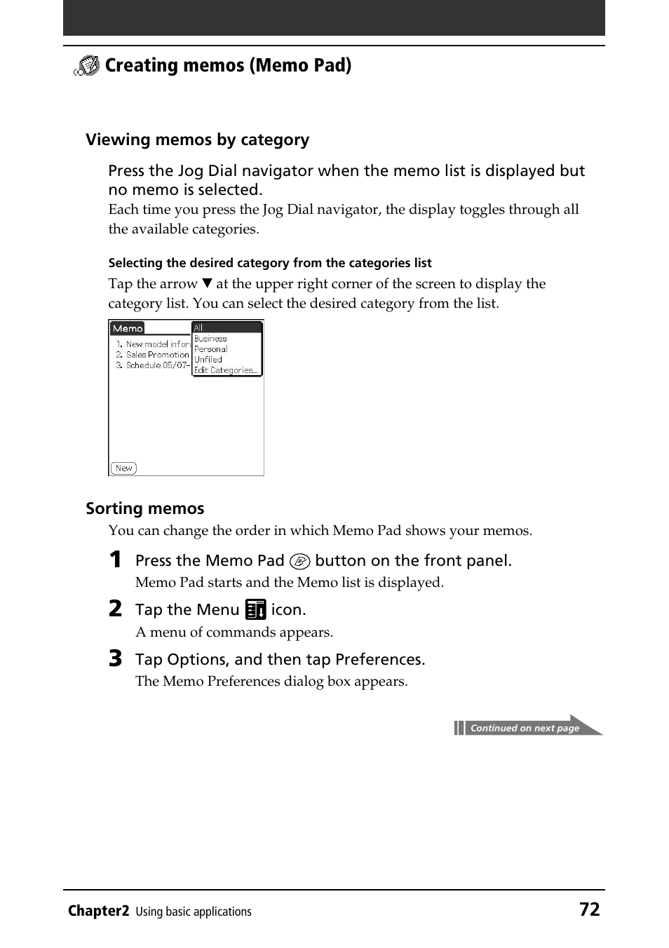 Sony PEG-N760C User Manual | Page 72 / 232