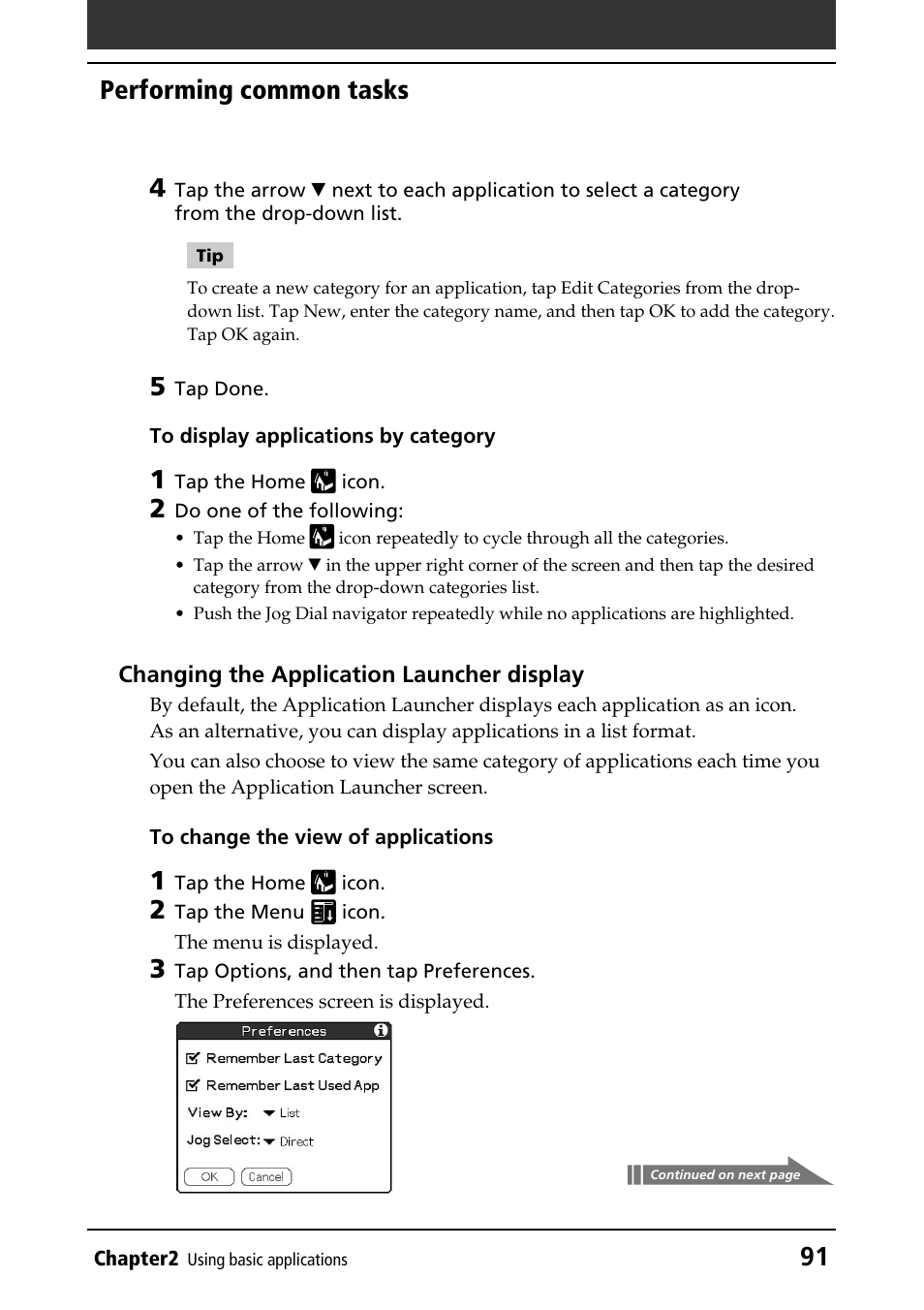 91 performing common tasks 4 | Sony PEG-N760C User Manual | Page 91 / 232