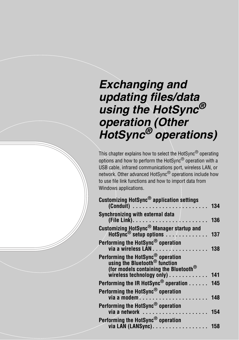 Operation (other, Hotsync, Operations) | Operation (other hotsync | Sony PEG-TH55 User Manual | Page 133 / 231