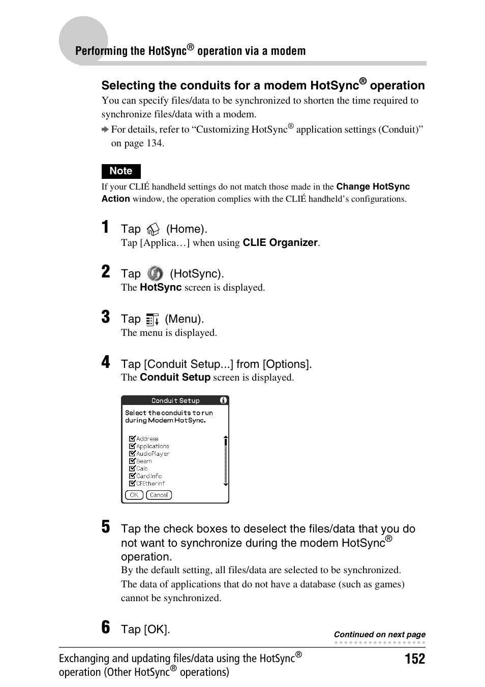 Sony PEG-TH55 User Manual | Page 152 / 231