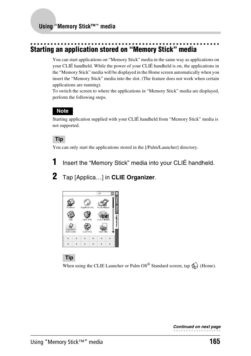 Sony PEG-TH55 User Manual | Page 165 / 231