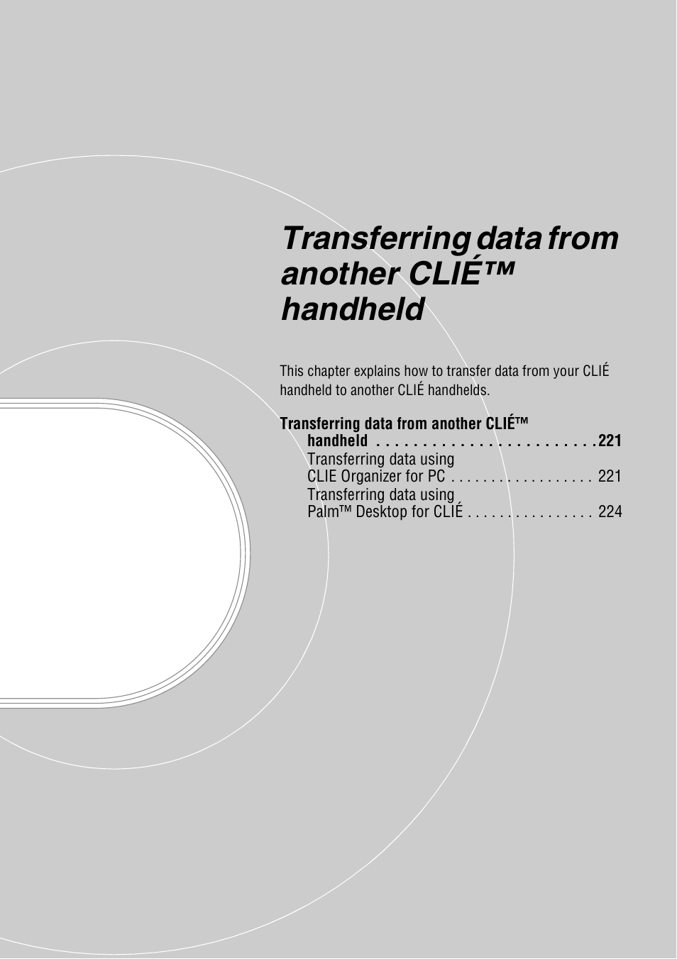 Transferring data from another clié™ handheld | Sony PEG-TH55 User Manual | Page 220 / 231