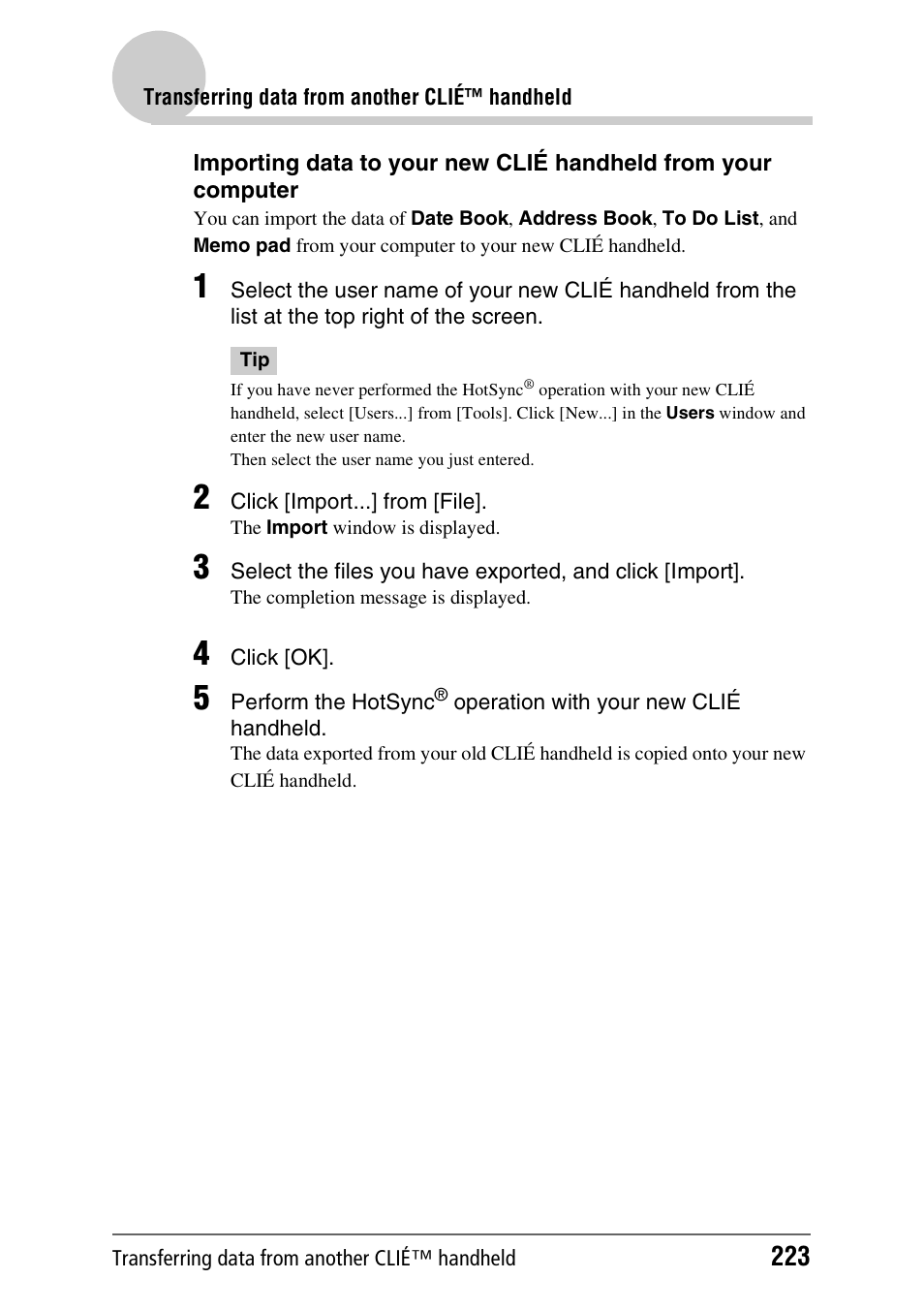 Sony PEG-TH55 User Manual | Page 223 / 231