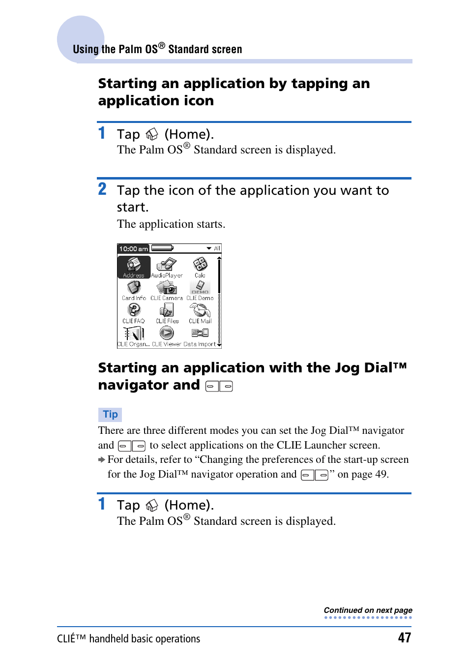 Sony PEG-TH55 User Manual | Page 47 / 231