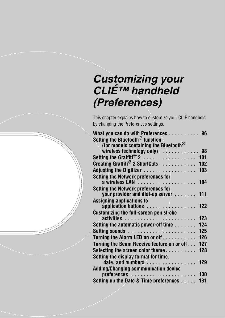 Customizing your clié™ handheld (preferences) | Sony PEG-TH55 User Manual | Page 95 / 231