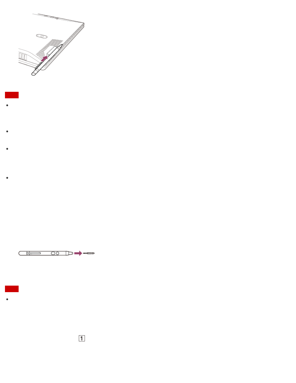 Replacing the nib (digitizer stylus, Supplied models) | Sony SVD1322BPXR User Manual | Page 228 / 273