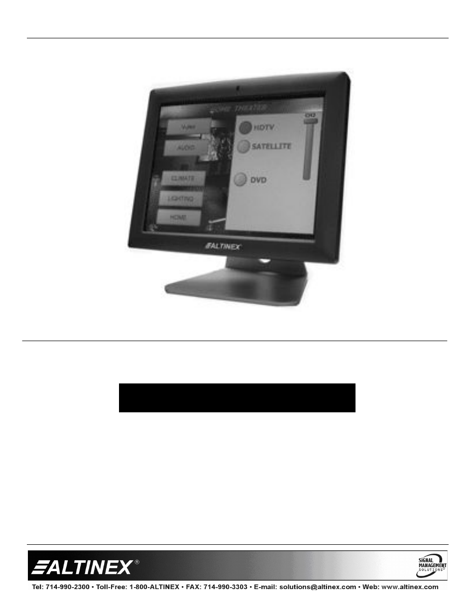 Altinex Touch Screen Controllers CP450 Series User Manual | 24 pages