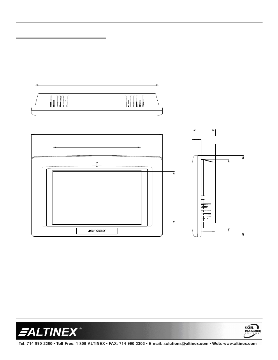 Special application | Altinex Touch Screen Controllers CP450 Series User Manual | Page 14 / 24