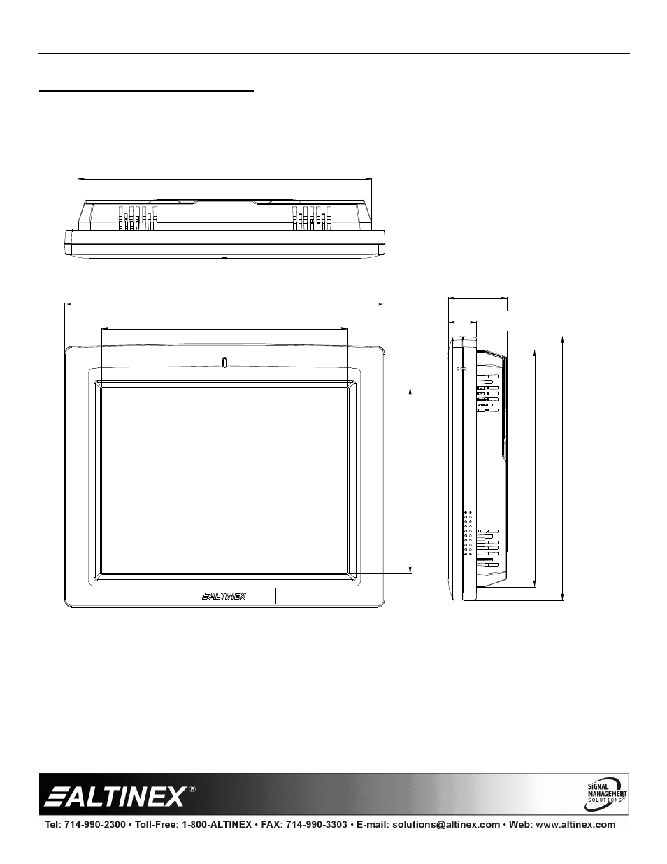 Special application | Altinex Touch Screen Controllers CP450 Series User Manual | Page 16 / 24